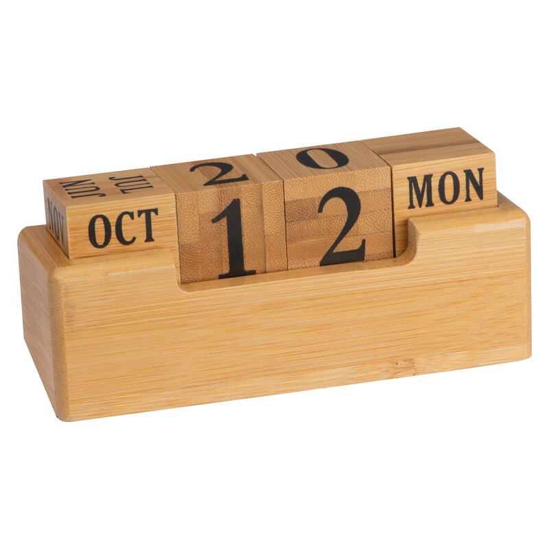 Everlasting bamboo desk calendar