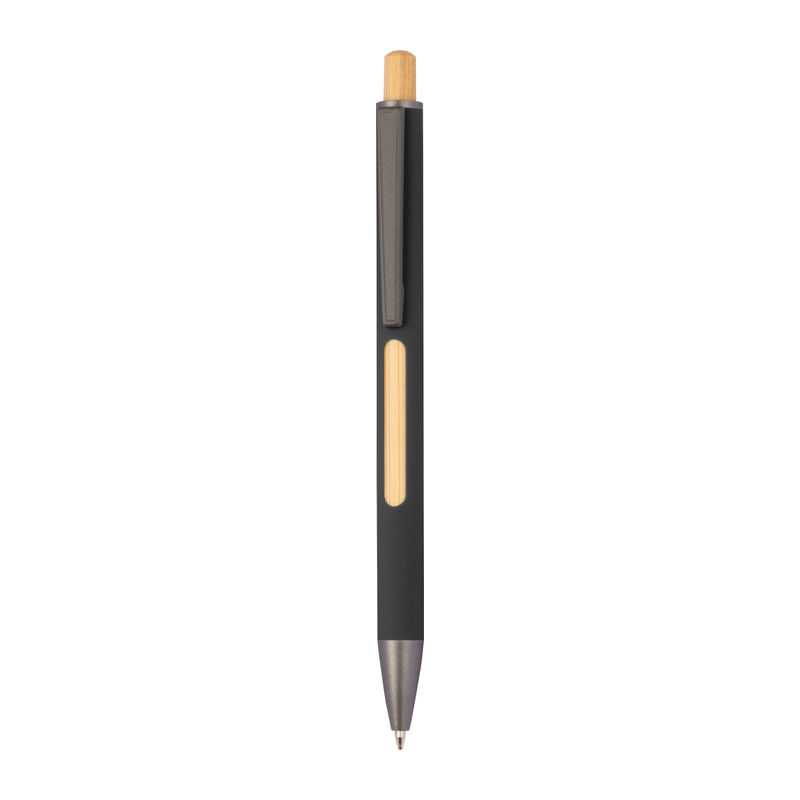 Recycled aluminium pen incl. bamboo window