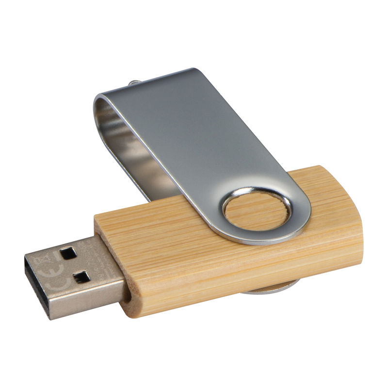 Twist USB Stick with medium wood cover 8GB