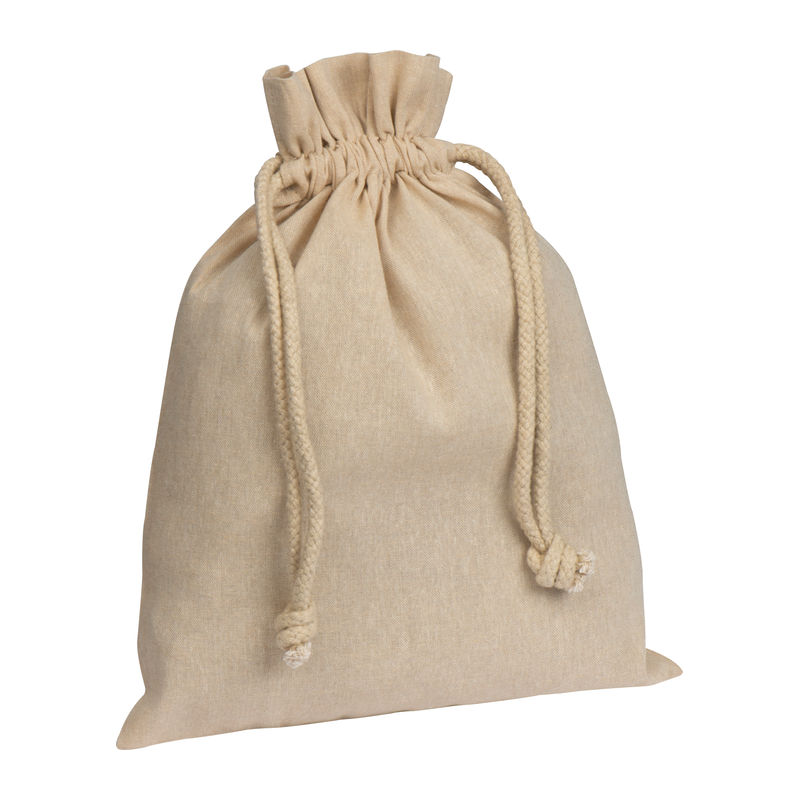 Medium drawstring bag made from recycled cotton