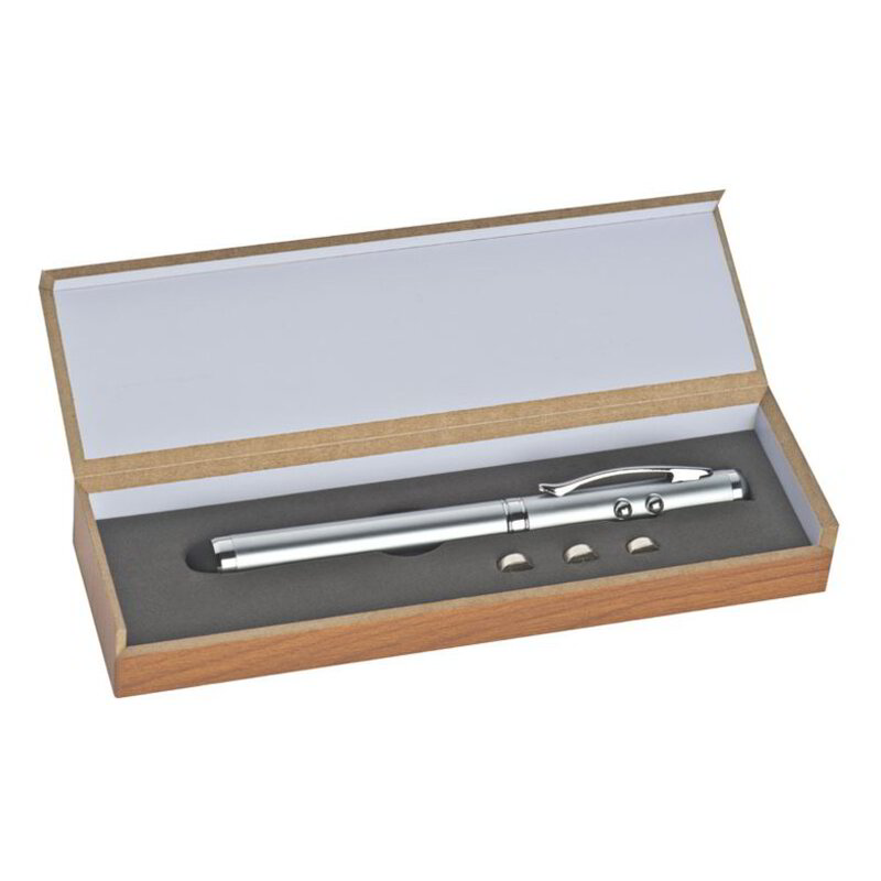 Laser pointer with LED, touch function and ballpen