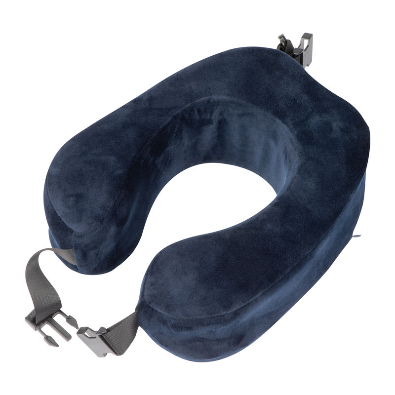 Plush neck pillow with closure band