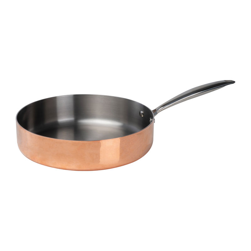 Induction frying pan with high rim