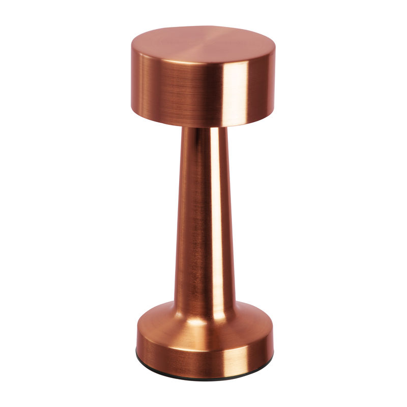 Stainless steel table lamp with batteries