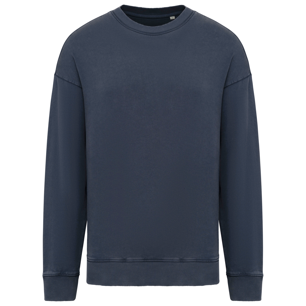 UNISEX WASHED EFFECT OVERSIZE ROUND NECK SWEATSHIRT
