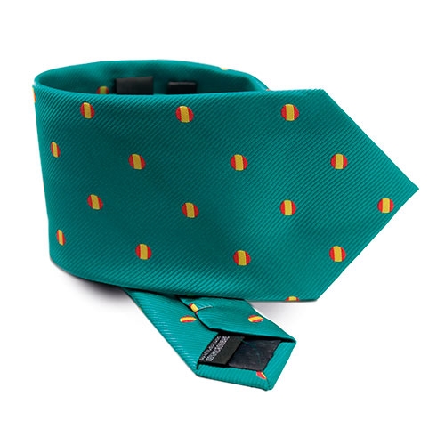 TIE MICRO-FIBRES SPAIN FLAG GREEN