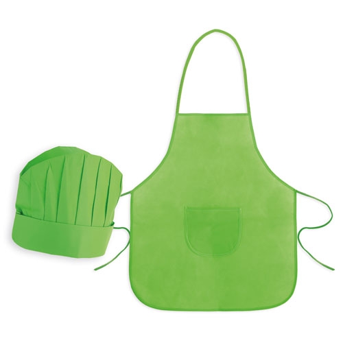 NON WOVEN APRON + CHEF HAT SET FOR KIDS