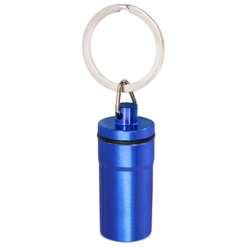 ALUMINIUM PILLBOX KEYRING