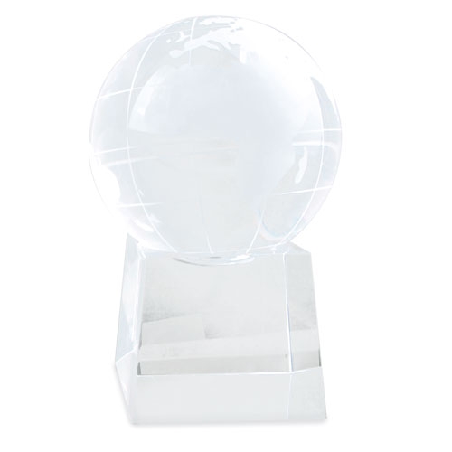 WORLD SHAPED GLASS TROPHÉE