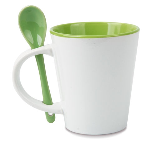 CERAMIC MUG WITH SPOON