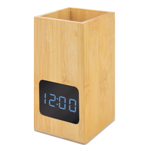 BAMBU CLOCK PENCIL HOLDER 