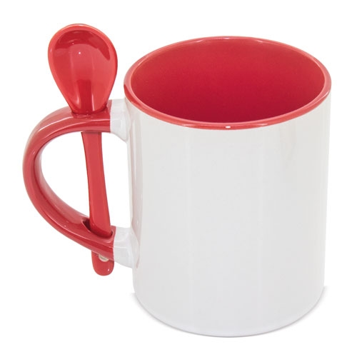 MUG SUBLIMACION REDONDA CON CUCHARA