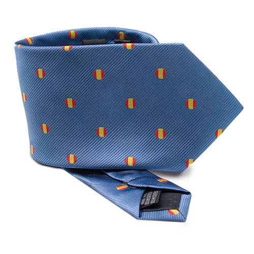 TIE MICRO-FIBRES SPAIN FLAG BLUE