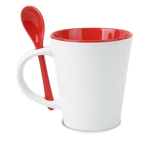 CERAMIC MUG WITH SPOON