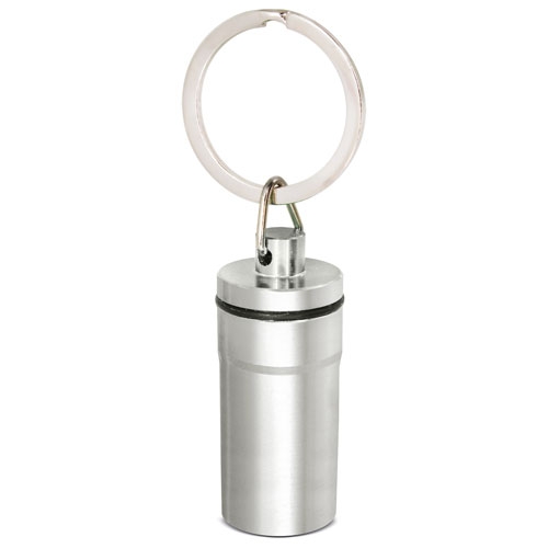 ALUMINIUM PILLBOX KEYRING