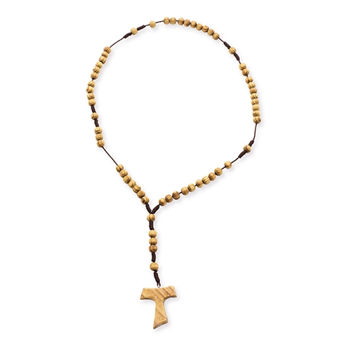 WOODEN ROSARY TAU