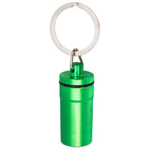 ALUMINIUM PILLBOX KEYRING