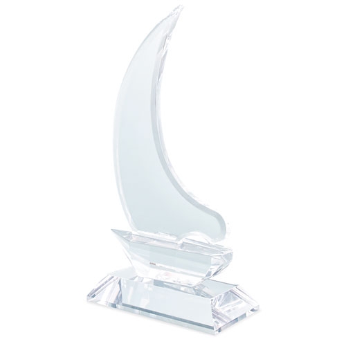 BOAT SHAPED GLASS TROPHÉE