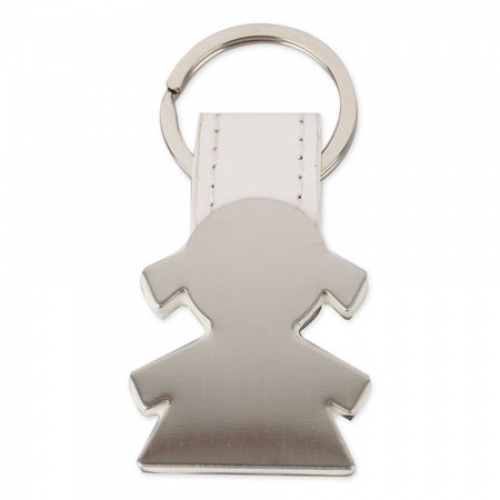 GIRL SHAPED METAL KEY-RING