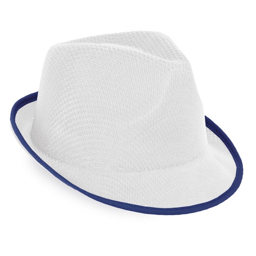 WHITE PREMIUM HAT WITH BORDER