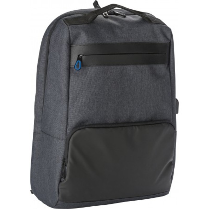 PVC backpack with anti-theft back pocket.