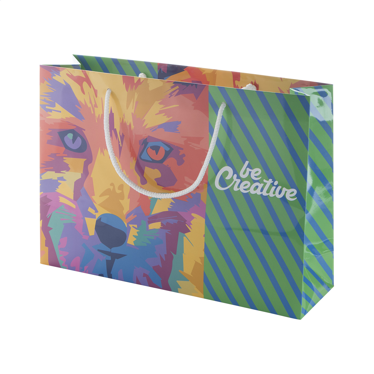 CreaShop H custom made paper shopping bag, horizontal