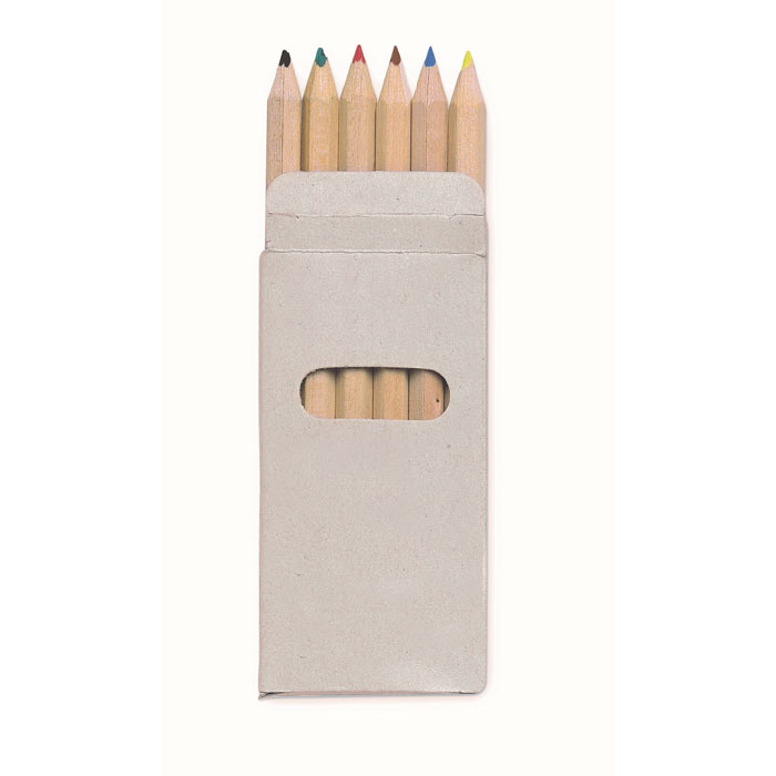 6 coloured pencils in box