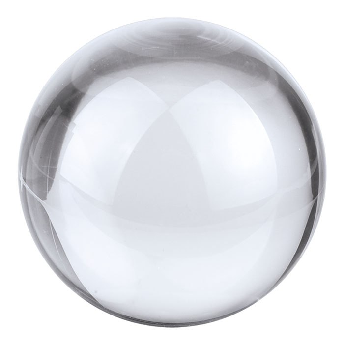 SPHERE IN WHITE GLASS WITH SLIP d. mm80