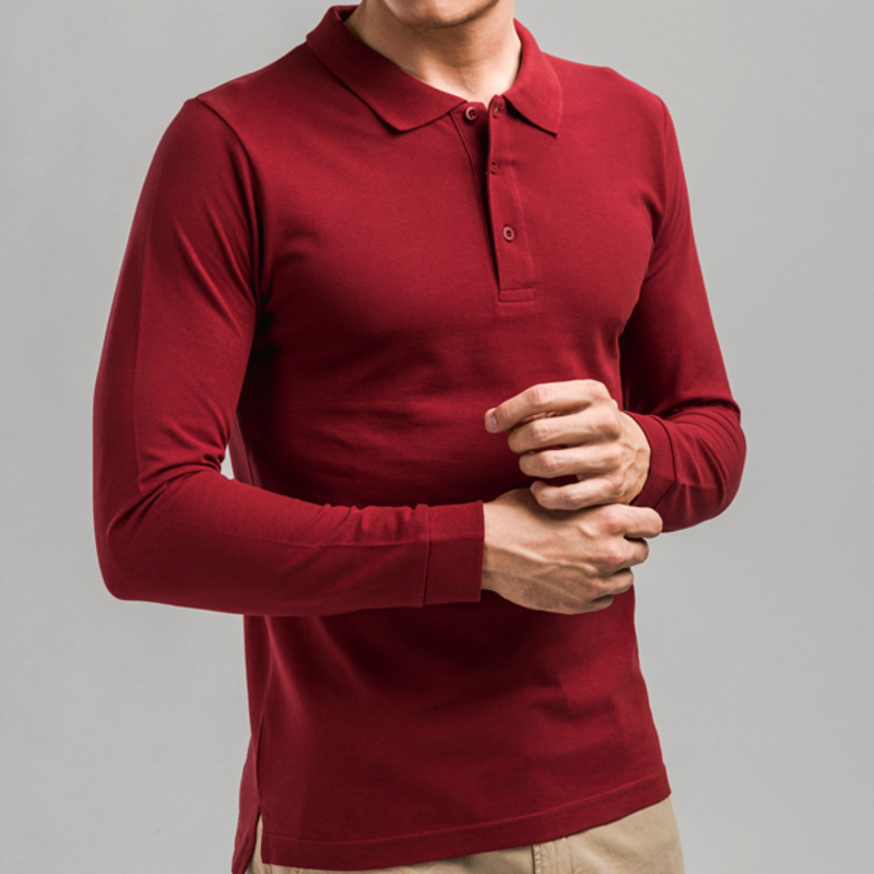 BERN. Men's long sleeve polo shirt