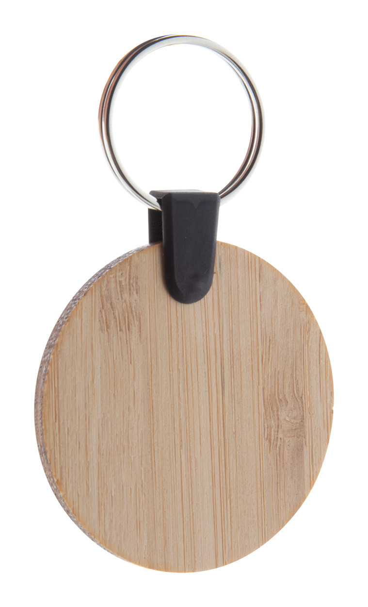 Bambry bamboo keyring, round