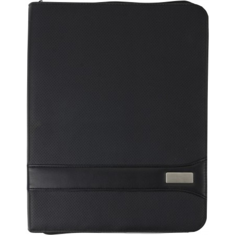 A4 PVC Zipped folder.