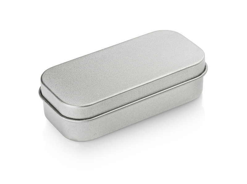 Small tin box for bigger USB flash drives (with inset)