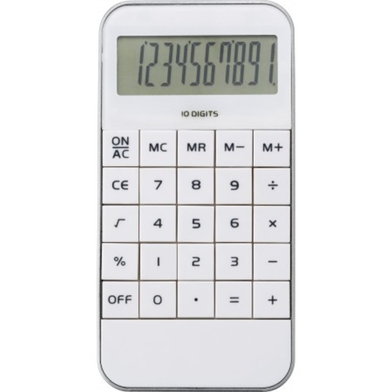 Mobile phone shaped ten digit calculator