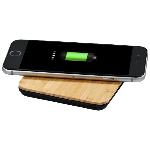 Leaf 5W bamboo and fabric wireless charging pad