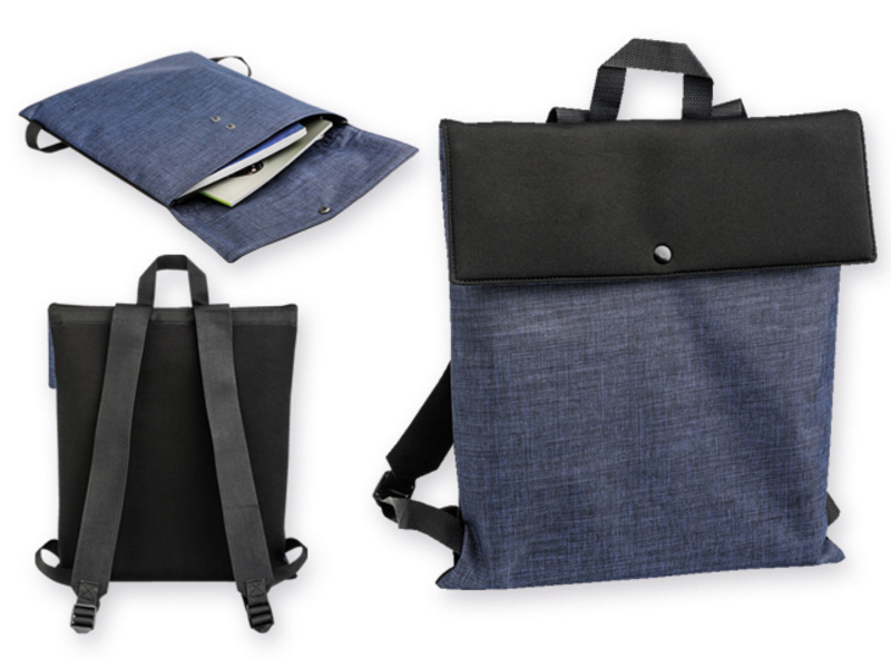 HAZEL polyester backpack, 600D/neoprene, Heather blue
