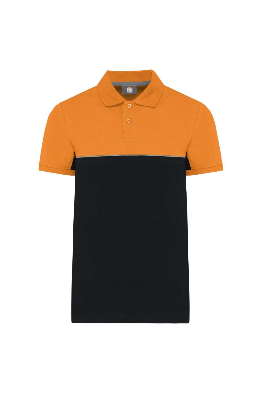 UNISEX ECO-FRIENDLY TWO-TONE SHORT SLEEVE POLO SHIRT