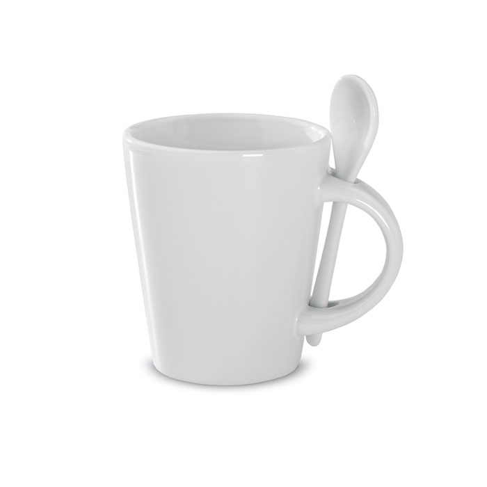 Sublimation mug with spoon