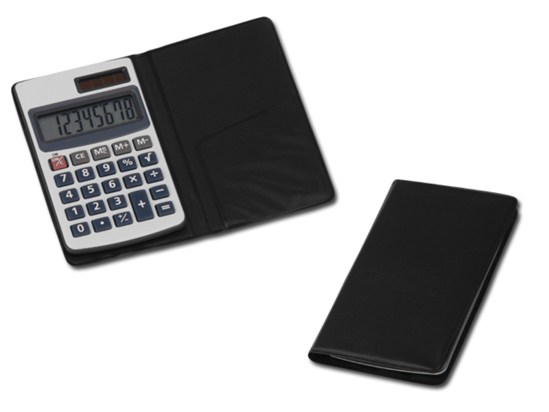 ARTON dual calculator with 8 dial display, Black