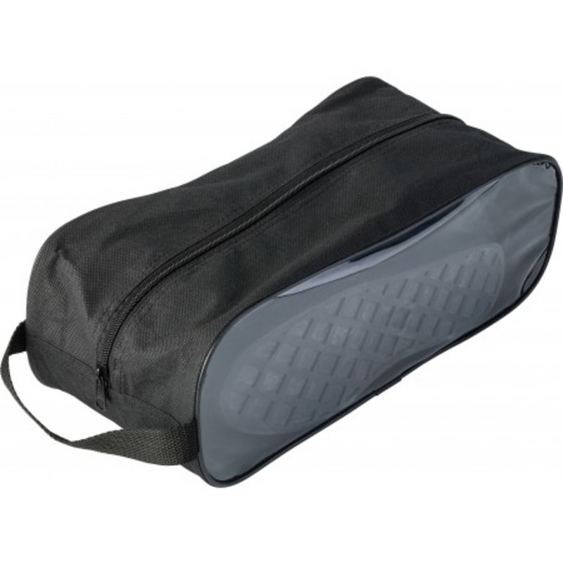 Nonwoven, zippered bag for shoes