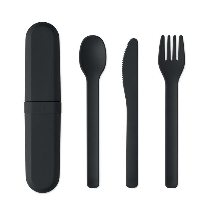 Cutlery set and case in PLA