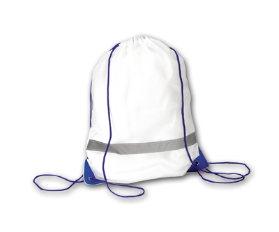 BLUE POLYESTER BACKPACK GYMSACK