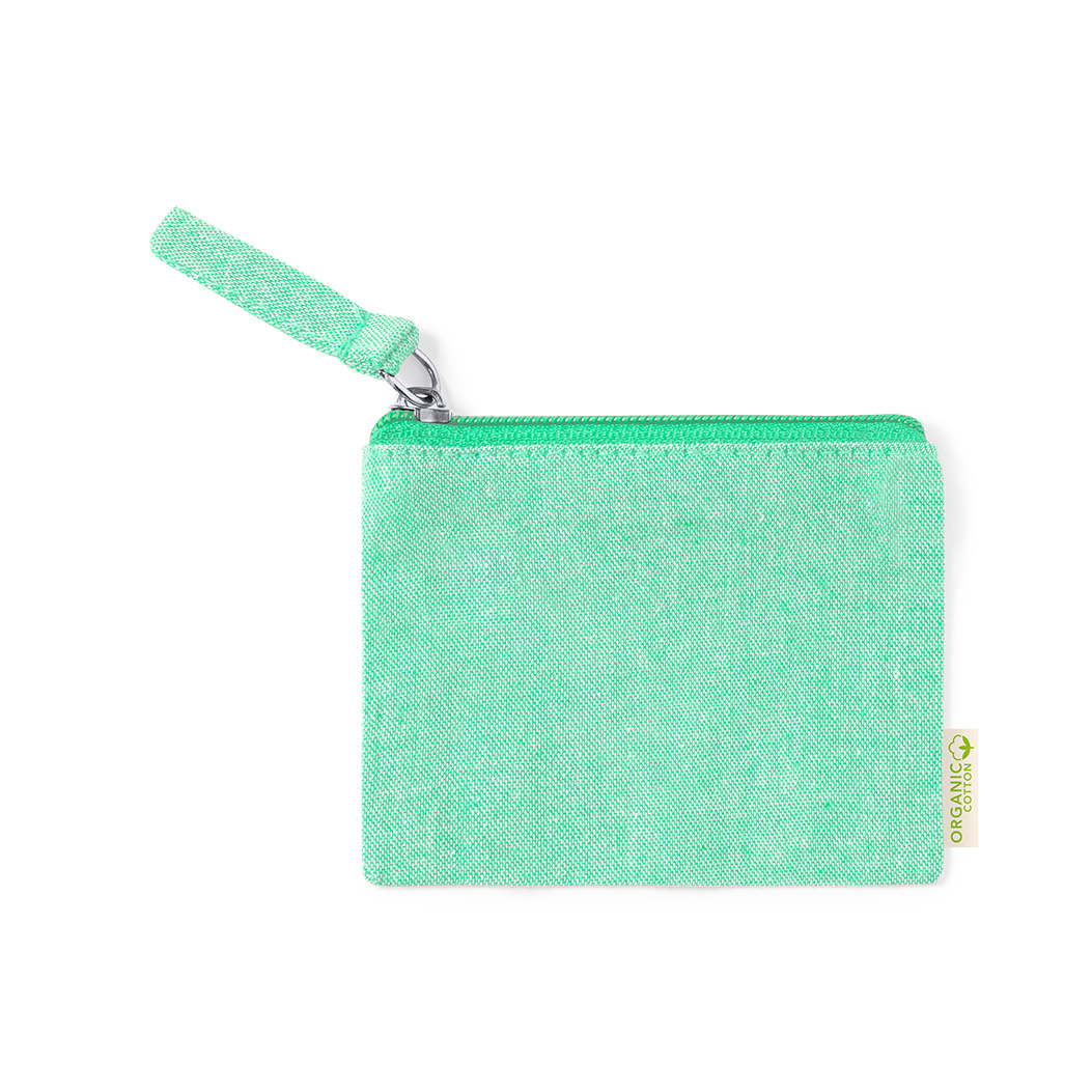 GREEN 100% RECYCLED-COTTON COIN PURSE FONTIX