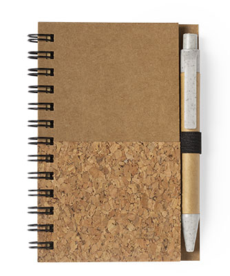 NATRUAL CORK/CARDBOARD NOTEBOOK SULAX