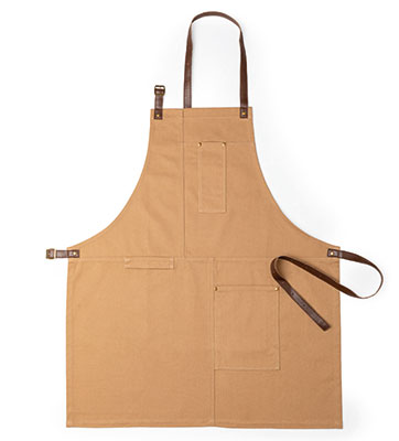 BROWN 100% COTTON/PU APRON VURCEX