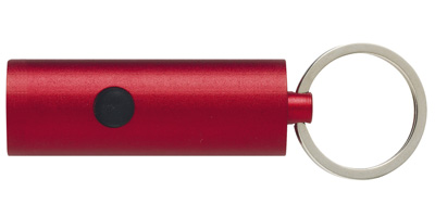 RED ALUMINIUM KEYRING TORCH BUTTON