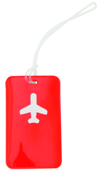 RED LUGGAGE TAG PVC TRAVEL