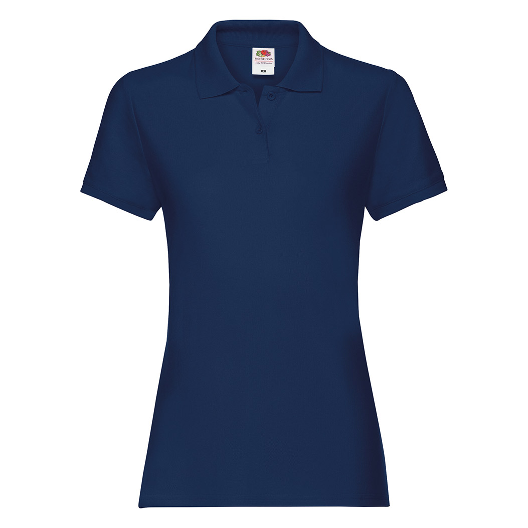 NAVY BLUE SHORT-SLEEVED POLO SHIRT POLO PREMIUM WOMAN- L