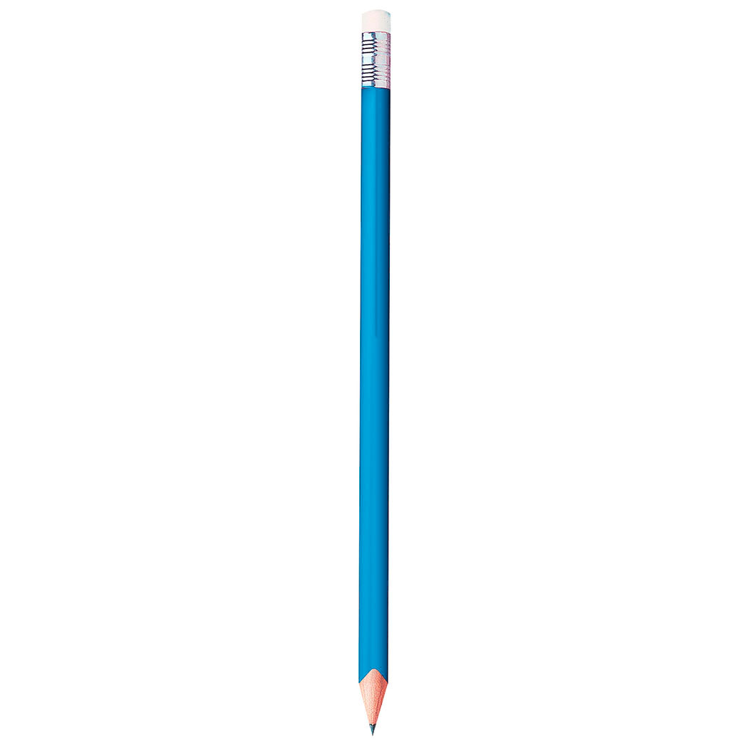 CYAN PENCIL WITH ERASER TRIFER