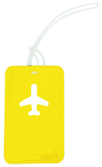 YELLOW LUGGAGE TAG PVC TRAVEL