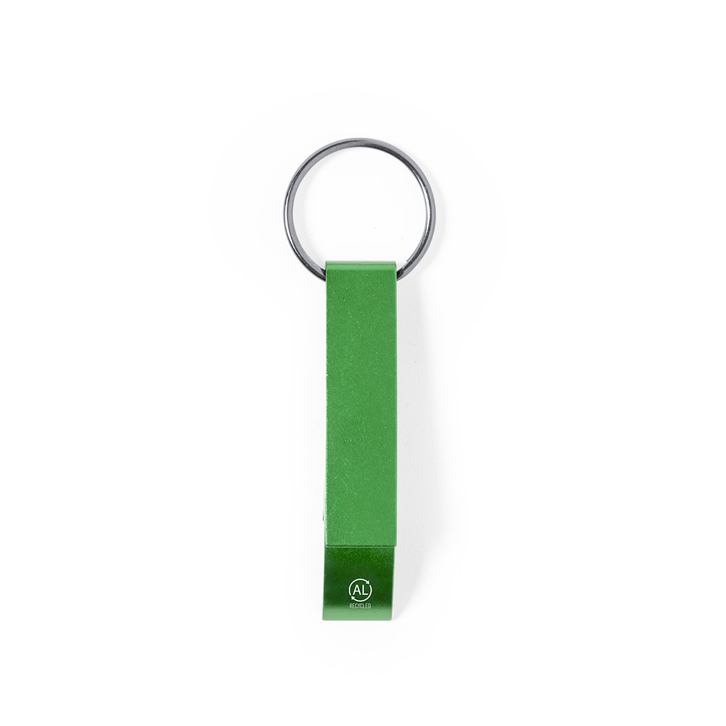 GREEN RECYCLED-ALUMINUM KEYRING MIXE